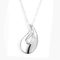 Personalized Laser Engraved Silver Gemstone Pendant for Ladies