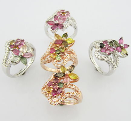 Sterling Silver Gemstone Rings With 925 Purity Rings Size 7 10 Suitable