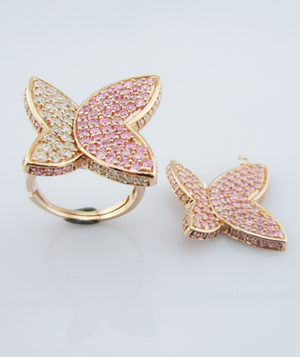 Customized 925 Logo Rhodium Plated Jewelry Set With AAA CZ Stud Earrings