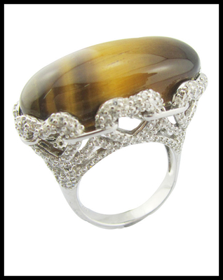 Sparkling Anniversary Gemstone Rings In Sterling Silver Tiger Eye Stone Sterling Silver Band Ring Sterling Silver Unique