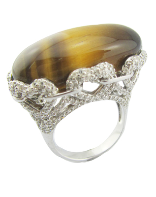 Sparkling Anniversary Gemstone Rings In Sterling Silver Tiger Eye Stone Sterling Silver Band Ring Sterling Silver Unique