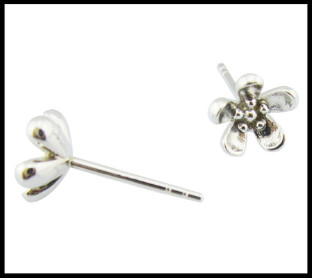 Portable 925 Silver CZ Earrings Stud Earrings Small Advantage Real Sterling Silver Earrings Small Silver Earrings