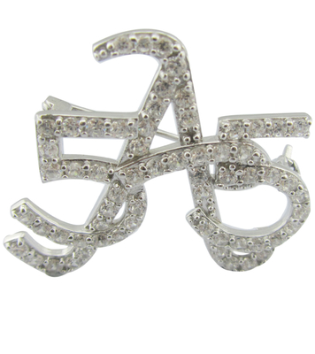 Light And Intricate 925 Silver Pin Brooch With CZ Sterling Silver Brooch Your Handbag Brooch Design