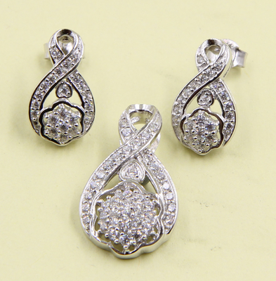 DIY Jewelry Silver Earrings Sterling CZ Hypoallergenic With CZ Accents Drop Earring Stud AAA CZ Cute Sterling Silver