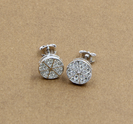 Sparkling Modern 925 Sterling Silver CZ Earrings Wardrobe Essential Jewelry Mens Sterling Silver Earrings AAA