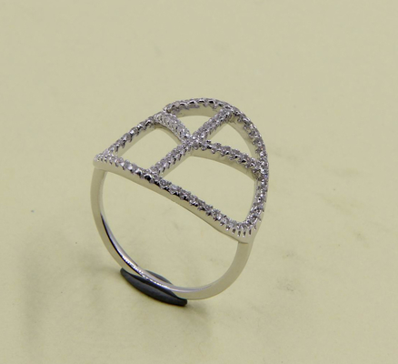 Sterling Silver Round Cut Cubic Zirconia Sparkling Rings Simple Silver Rings Peace Ring Stack Ring Silver Stackable Ring