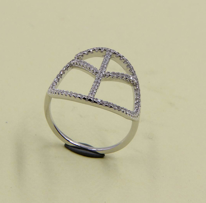 Sterling Silver Round Cut Cubic Zirconia Sparkling Rings Simple Silver Rings Peace Ring Stack Ring Silver Stackable Ring