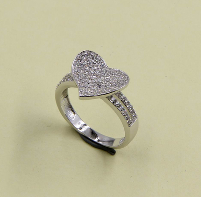Heart Ring Elegant 925 Sterling Silver Rings With AAA CZ Pave Setting In Round Oval Heart And Marquise Shapes