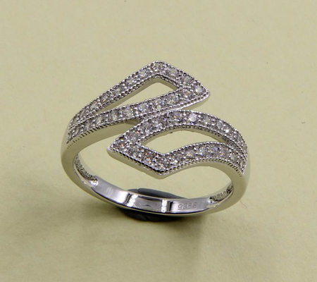 AAA Cubic Zirconia Rings In 925 Sterling Silver Silver Diamond Rings 925 Sterling Ladies Silver Rings Silver Bow Ring