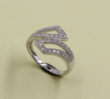 AAA Cubic Zirconia Rings In 925 Sterling Silver Silver Diamond Rings 925 Sterling Ladies Silver Rings Silver Bow Ring