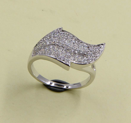 925 Pure Silver Bezel Wedding Leaf Design Ring With Sparkling CZ Solitaire And Pave Eternity Band Sterling Silver Diamon
