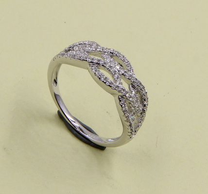 Pave Prong Heart Shape Wedding Band Ring 925 Silver CZ Eternity Band Rings Size 5-10 Sterling Silver Spoon Rings