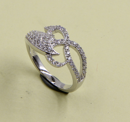 Sparkling 925 Silver Heart Shaped CZ Rings A Touch Of Brilliance Sterling Silver Love Ring Silver Stackable Rings