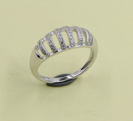 925 Sterling Silver CZ Rings With Pave Setting Round Marquise Oval Heart Cubic Zirconia Plain Silver Ring Modern