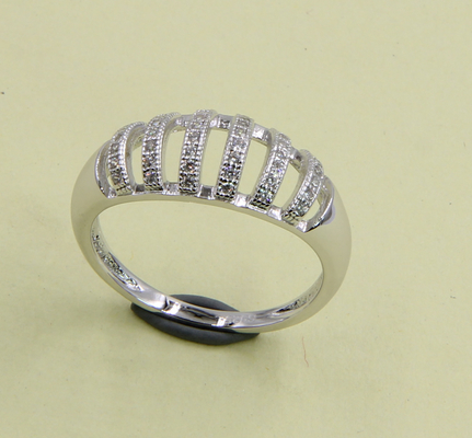 925 Sterling Silver CZ Rings With Pave Setting Round Marquise Oval Heart Cubic Zirconia Plain Silver Ring Modern