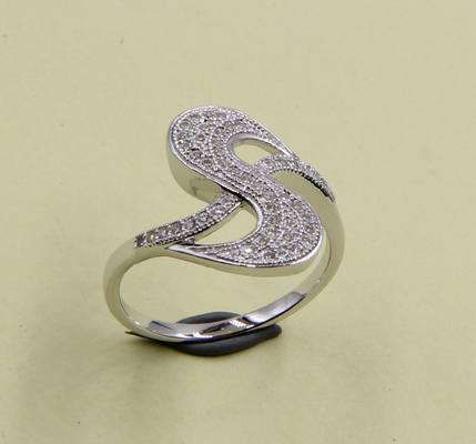 Swirl 925 Sterling Silver Round CZ Engagement Rings With Pave Sterling Silver Fashion Rings Silver Rings For Men 925