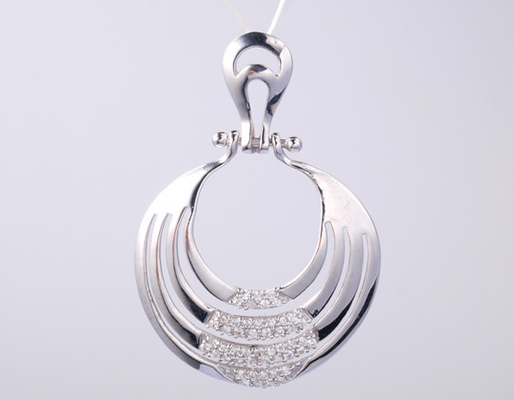 18K YELLOW Gold Unique 925 Silver Geometric Pendant Decorated With Customizable Zircon silver gemstone rings Accessory