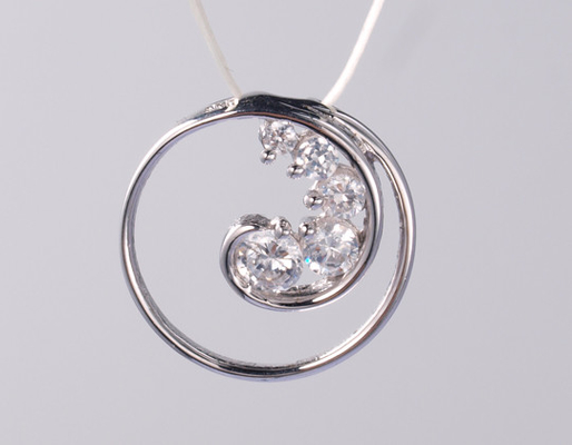 Exquisite Teardrop Pear Shape Geometric 925 Sterling Silver Religious Pendant With Zircon Stones   925 Silver CZ Pendant