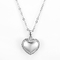 3.15g 925 Silver CZ Pendant Rhodium Valentines Day Heart Pendant