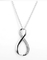 Eight Shaped Sterling Silver Infinity Necklace A Grade Cubic Zirconia