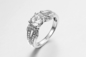 1.87g 925 Silver CZ Rings Sterling Silver Princess Crown Ring OEM