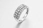 2.31g Circle Round Engagement Ring With Halo CZ 925 Silver