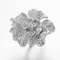 Flower engagement Ring 925 Sterling Silver CZ Rings Double-Flower