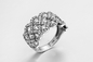Small Valuable Gifts 925 Sterling Silver CZ Rings A Strong Bond Between Lovers