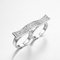 The Middle Finger and Ring Finger 925 Sterling Silver CZ Double Fingers Rings
