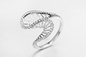 Inregular Shape 925 Silver CZ Rings AAA Sterling Silver Angel Wing Ring