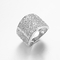 CZ Sterling Silver Rings Custom Engraving 4.31 Grams Wrap Around Finger Ring