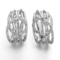Strip Mosaic Structure 925 Silver CZ Earrings Vivienne Westwood Earrings