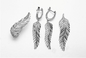 Leaf Earrings Design 925 Silver CZ Earrings Swaying Free To Fly
