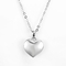 Engraved 925 Silver CZ Pendant 4.9g Plain Silver Heart Pendant
