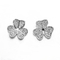 A Shamrock Made Of Hearts 925 Silver CZ Earrings Moral Of Love
