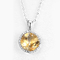 10mm 925 Silver Gemstone Pendant Yellow Triangle Citrine November Birthstone Charms