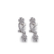 Semilune 925 Silver CZ Earrings 1.95g Silver Drop Earrings For Women
