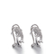 Dolphin 925 Silver CZ Earrings 2.52g 3mm Cubic Zirconia Stud Earrings