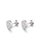 1.58g 925 Silver CZ Earrings Anti-Allergic Round Sparkle Stud Earrings