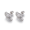 2.06 Grams 925 Silver CZ Earrings S925 Oval Cubic Zirconia Earrings