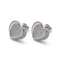 2.6 Grams 925 Silver CZ Earrings OEM Tiffany Heart Earrings Silver