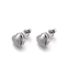 OEM Double Heart Stud Earrings 2.91g 6mm Cubic Zirconia Stud Earrings
