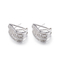 Strip Semi Circle Stud Earrings 6.44g 8mm Cubic Zirconia Stud Earrings