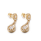 Rose Gold 925 Silver CZ Earrings 8.88g Sterling Silver Double Heart Earrings