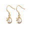Gold Plated 925 Silver CZ Earrings Dior Cubic Zirconia Dangle Drop Earrings