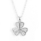 925 Sterling Silver Leaf Shape Pendant PVD Plating Tiffany Pendant Necklace