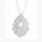 White CZ Silver 925 Jewelry Set Pear 925 Sterling Silver Necklace And Earrings Set