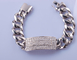 AAA Cubic Zirconia 92.5 Sterling Silver Bracelets 17cm Cartier Permanent Bracelet