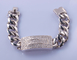 75g Long Distance Relationship Gifts Bracelets 18cm 12mm Cuban Link Bracelet Silver
