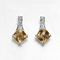 OEM 925 Sterling Silver Gemstone Earrings Citrine Earrings Rhodium Plated